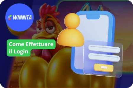 Pagina di accesso a Winnita Casinò su dispositivi mobili