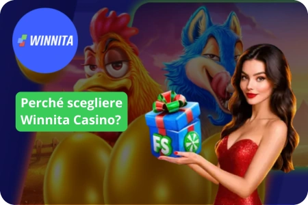 Homepage del casinò Winnita con i giochi di slot in primo piano