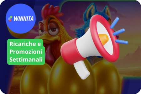 Menu dell'account e schermata delle promozioni di Casino Winnita