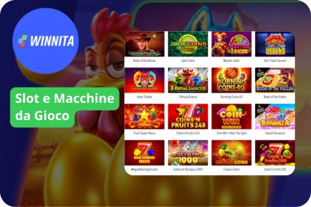 Gioco del casinò mobile Winnita con i rulli delle slot