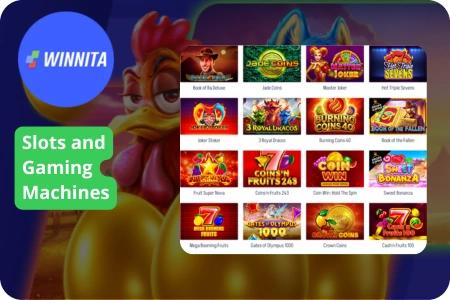 Winnita Mobile Casino Game with Slot Reels